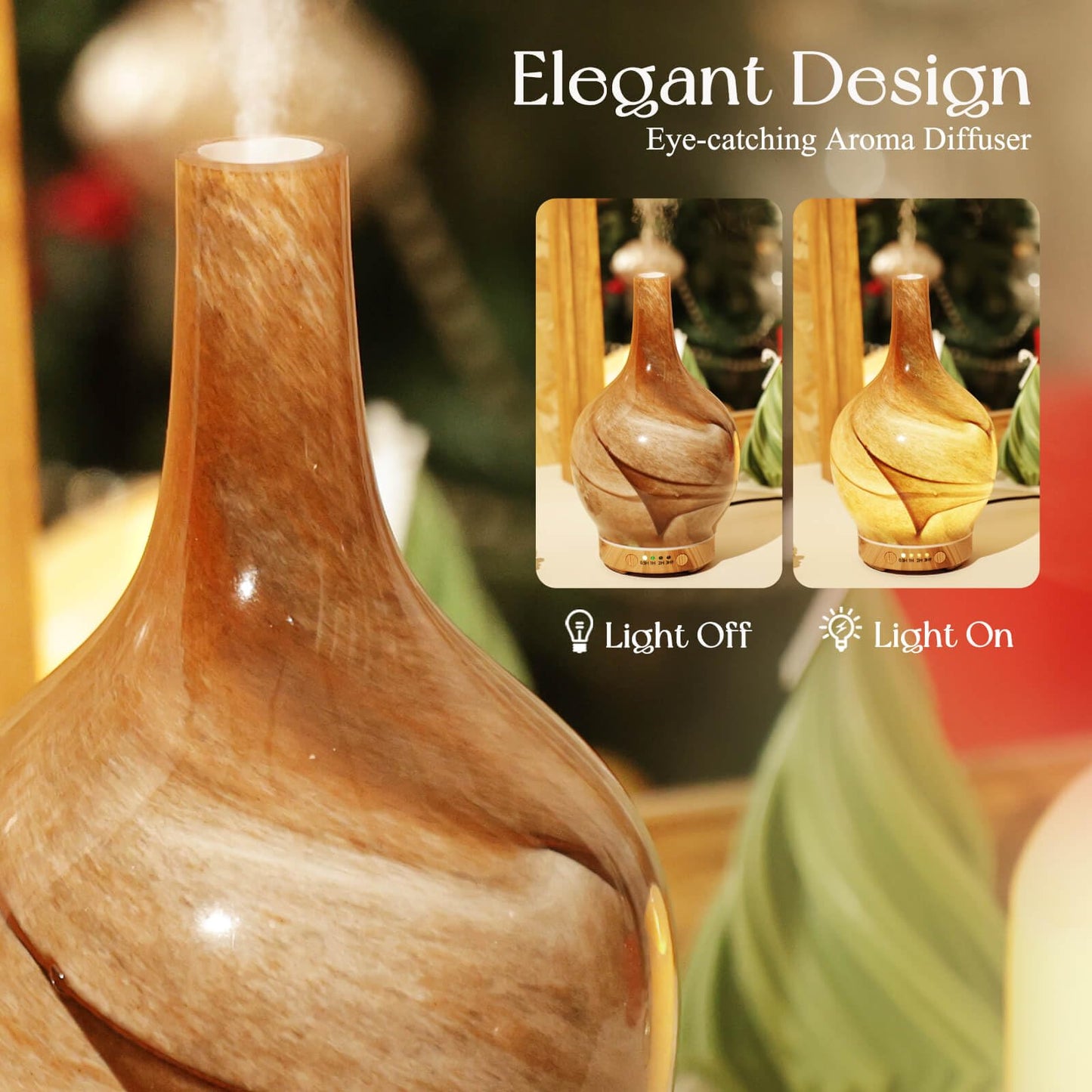 Porseme 150ml Glass Essential Oil Diffuser - Ultrasonic Humidifier
