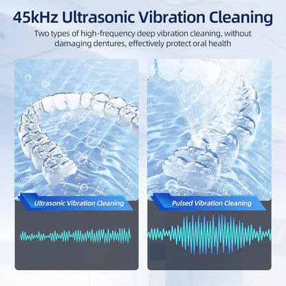 Ultrasonic Retainer Cleaner 200ml, 45kHz, 4 Modes, Light Yellow