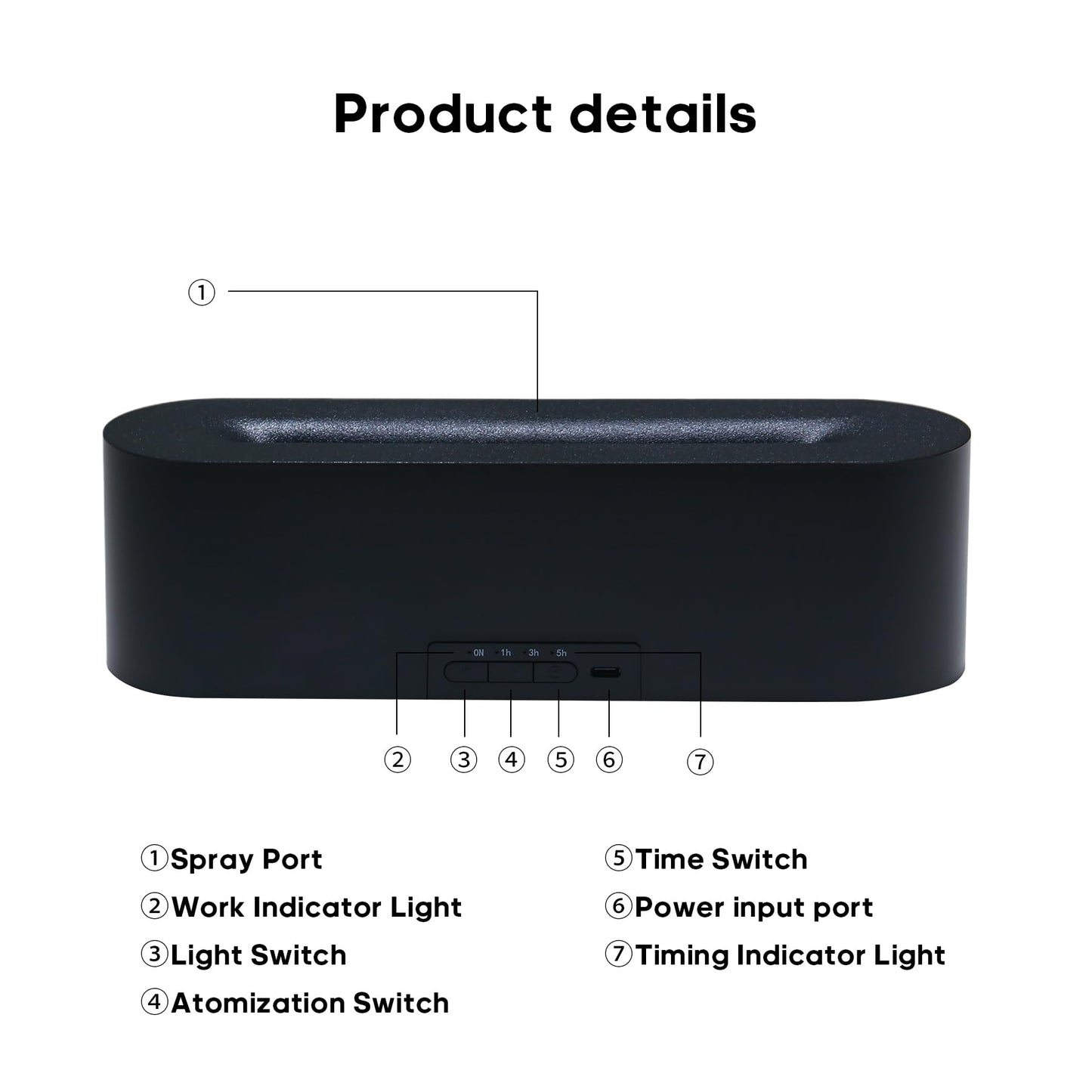 Essential Oil Diffuser Flame Black – Colorful Water Vapor Humidifier for Aromatherapy