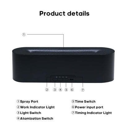 Essential Oil Diffuser Flame Black – Colorful Water Vapor Humidifier for Aromatherapy