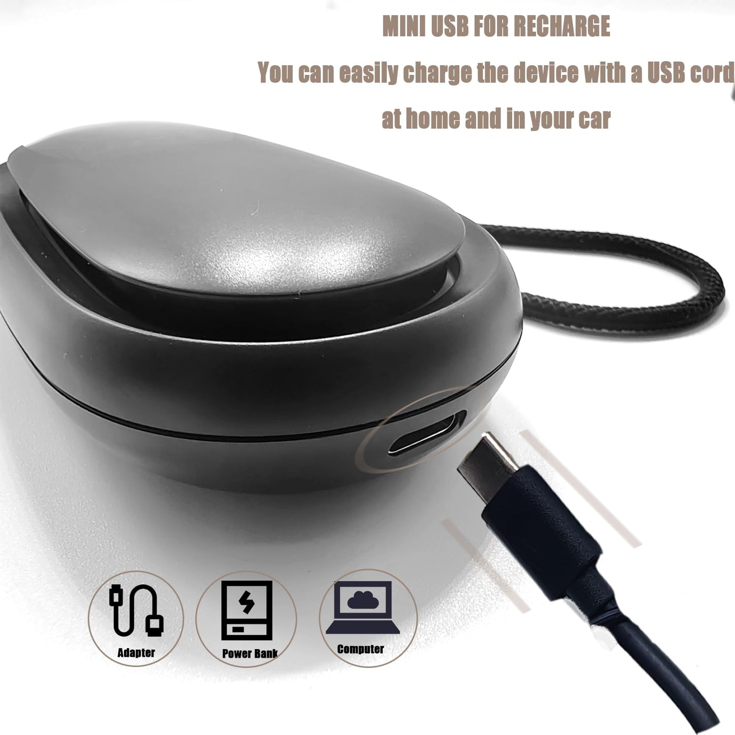 Portable Waterless Essential Oil Diffuser — Battery-Operated, Travel-Sized (Black) for Car, Home & Office