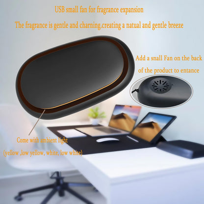 Portable Waterless Essential Oil Diffuser — Battery-Operated, Travel-Sized (Black) for Car, Home & Office