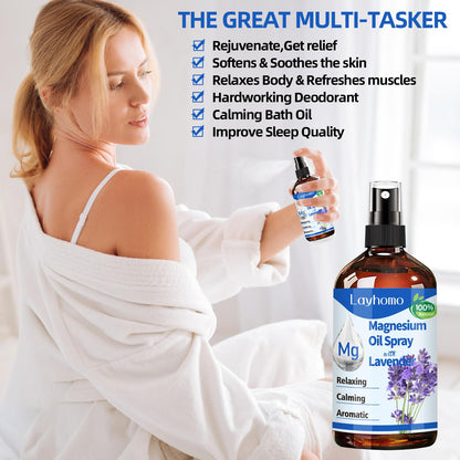 Magnesium Oil for Feet - Lavender 200ml Spray for Sleep & Relaxation