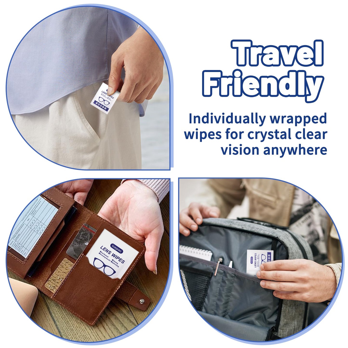 Lens Wipes for Eyeglasses – 500 Count, Pre-moistened, Streak-Free, Scratch-Free