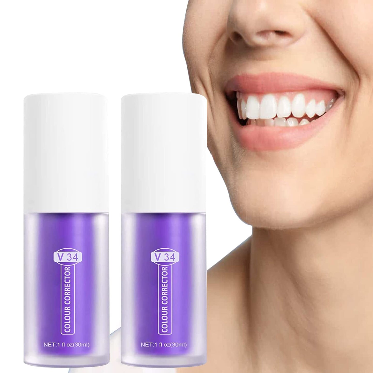 Purple Toothpaste for Teeth Whitening 2pcs | 3D Whitening Kit