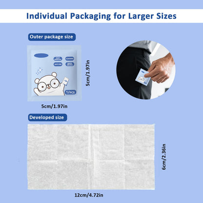 200 PCS Anti-Fog Lens Wipes for Glasses – Scratchless, Safe Cleaning