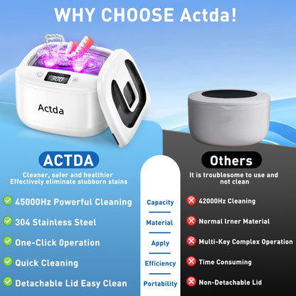 Wireless Ultrasonic Retainer Cleaner – Sonic Dental Cleaning Machine