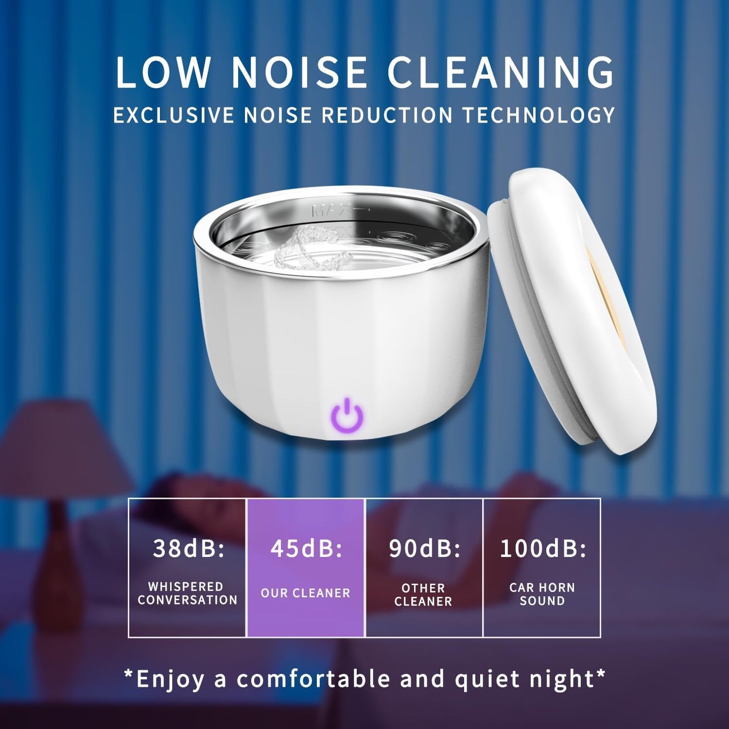 Portable Ultrasonic Retainer Cleaner – 42kHz Mini Cleaning Machine (Dental + Jewelry, 2025 Upgraded)