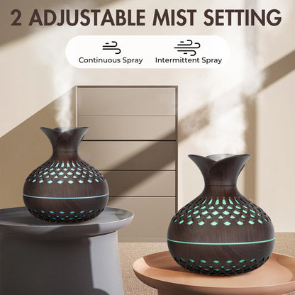 Mini Humidifier for Desk & Bedroom — 300ml Aromatherapy Diffuser with Quiet Night Light