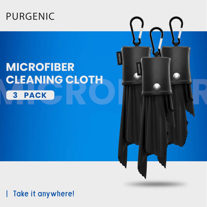 Microfiber Cloth & Glasses Wipes (3 Pack) – Lens & Screen Cleaner