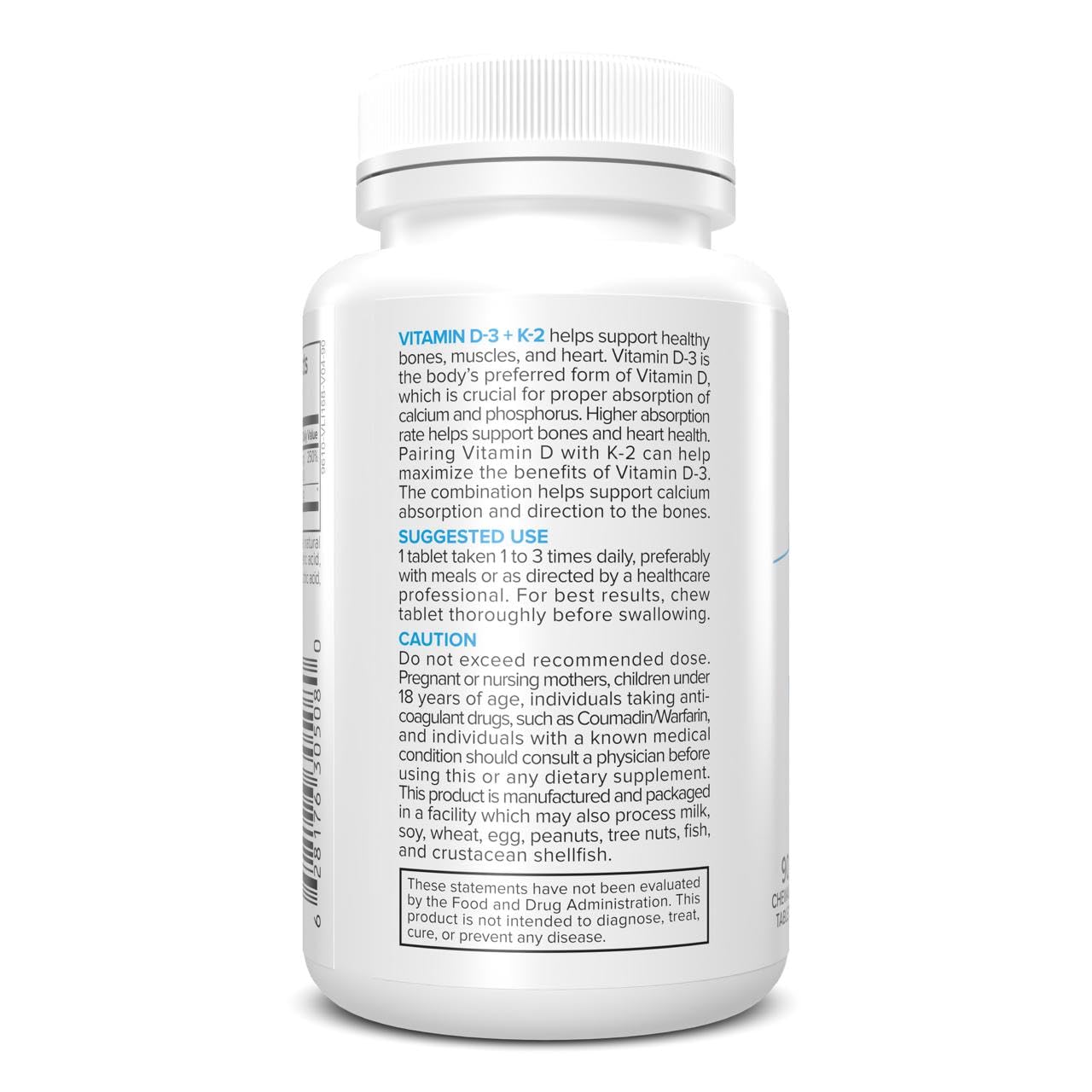 Portions Master Vitamin D3 + K2 5000 IU — Bone & Heart Health (60 Caps) • Non-GMO, Gluten-Free