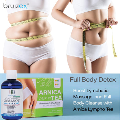 Lymphatic Drainage Massage Oil with Arnica & Coconut Oil (8.5 oz)
