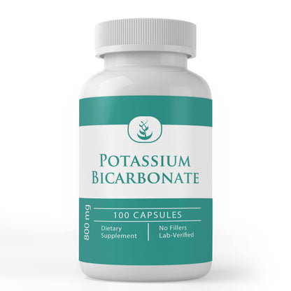 Potassium Bicarbonate Capsules – Pure Original Ingredients | 100 Capsules | Lab Verified
