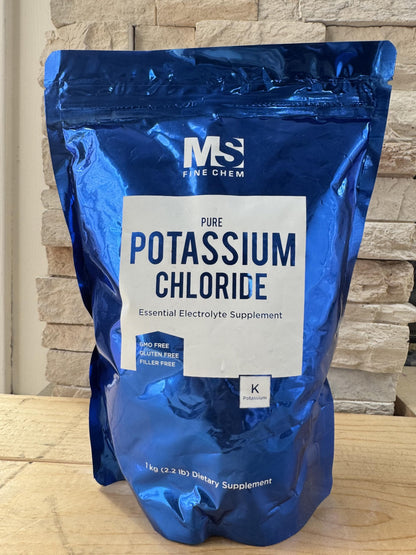Potassium Chloride Powder 1 KG | Salt Substitute & Hydration Electrolyte Supplement