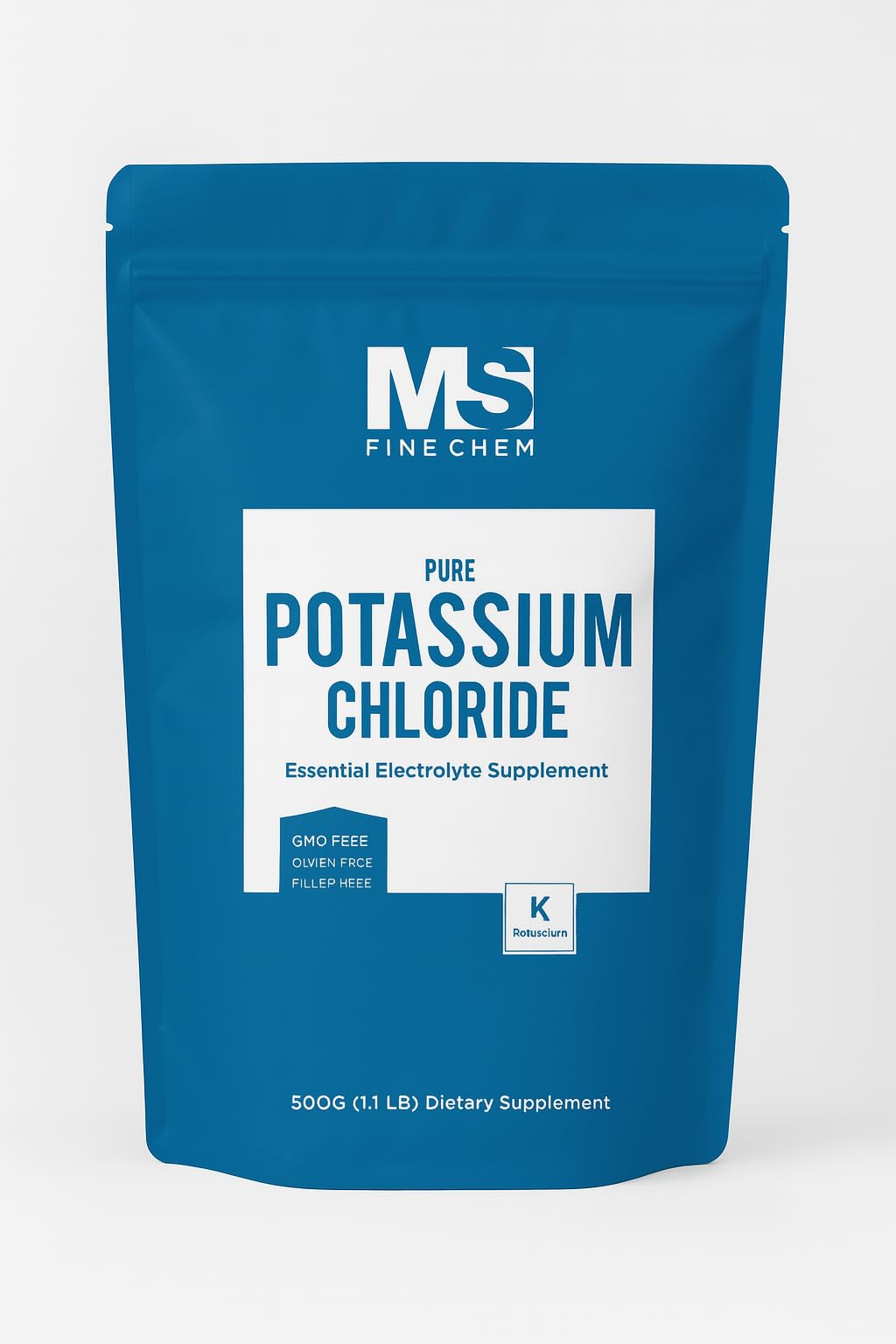 Potassium Chloride Powder 500g | Potassium Supplement, Salt Substitute, Gluten Free – 200mg/Serving