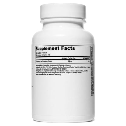 Potassium Citrate 99 mg - Supports Electrolyte Balance & Kidney Health | 300 Veg Capsules (Pack of 3)