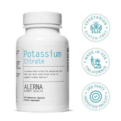 Potassium Citrate 99 mg - Supports Electrolyte Balance & Kidney Health | 300 Veg Capsules (Pack of 3)