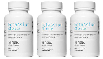 Potassium Citrate 99 mg - Supports Electrolyte Balance & Kidney Health | 300 Veg Capsules (Pack of 3)