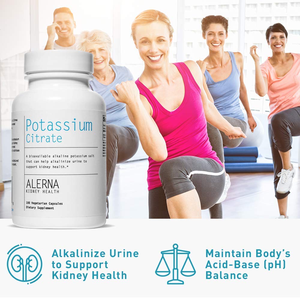 Potassium Citrate 99 mg - Supports Electrolyte Balance & Kidney Health | 300 Veg Capsules (Pack of 3)