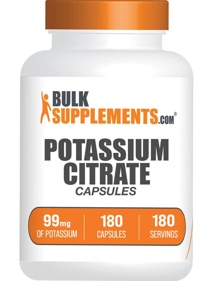 Potassium Citrate Capsules 99mg - 180 Count | BulkSupplements.com