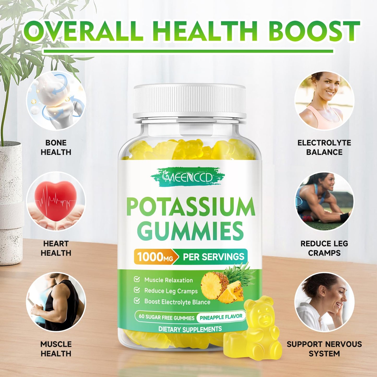 Potassium Citrate Gummies 1000mg - High Potency Potassium for Adults