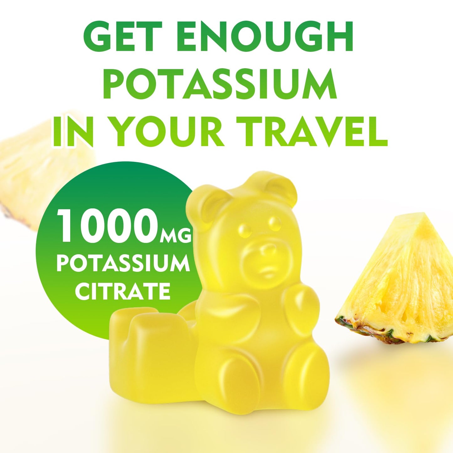 Potassium Citrate Gummies 1000mg - High Potency Potassium for Adults