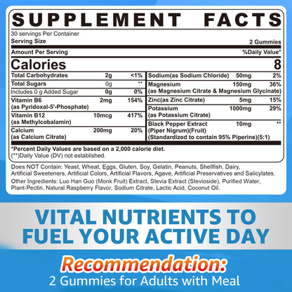 Potassium Citrate 1000mg Gummies – Sugar Free Electrolyte Support