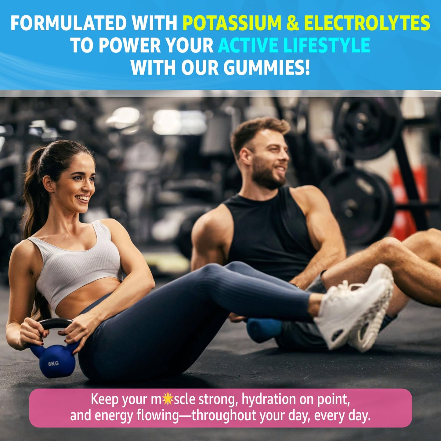 Potassium Citrate Gummies 1666mg – Vegan Electrolyte Gummies, 60 Count