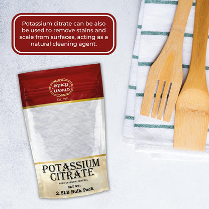 Potassium Citrate Powder 2.5 lb Bulk – Pure, Vegan, Food Grade | Spicy World