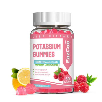 Potassium Gummies 1000mg – Sugar Free, Vegan (60 Count) | For Adults