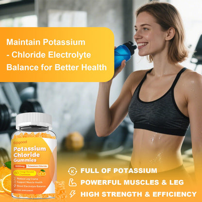 Sugar Free Potassium Gummies 2 Pack – 1200mg Potassium Chloride, Electrolyte Balance