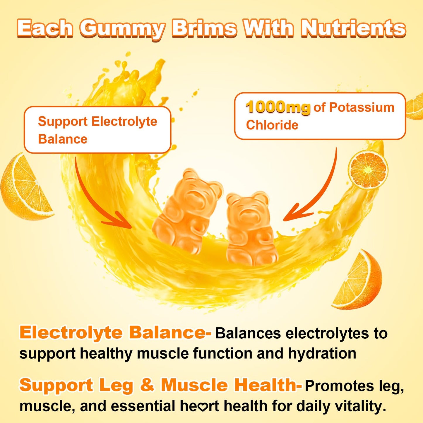 Sugar Free Potassium Gummies 2 Pack – 1200mg Potassium Chloride, Electrolyte Balance