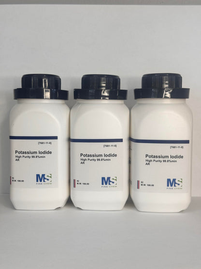 Potassium Iodide Crystals/Powder – High Purity 300 g (3x100 g bottles)