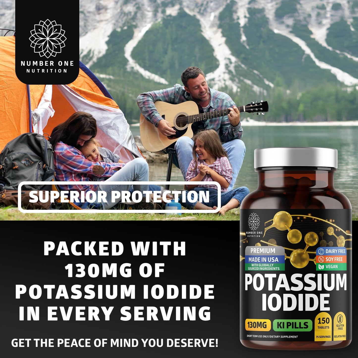 Premium Potassium Iodide Tablets – 130 mg/Serving, 300 Count