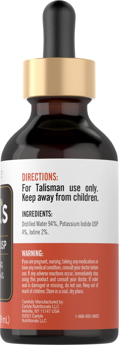Carlyle Lugols Iodine 2% 2 fl oz | Potassium Iodide and Iodine Solution Drops