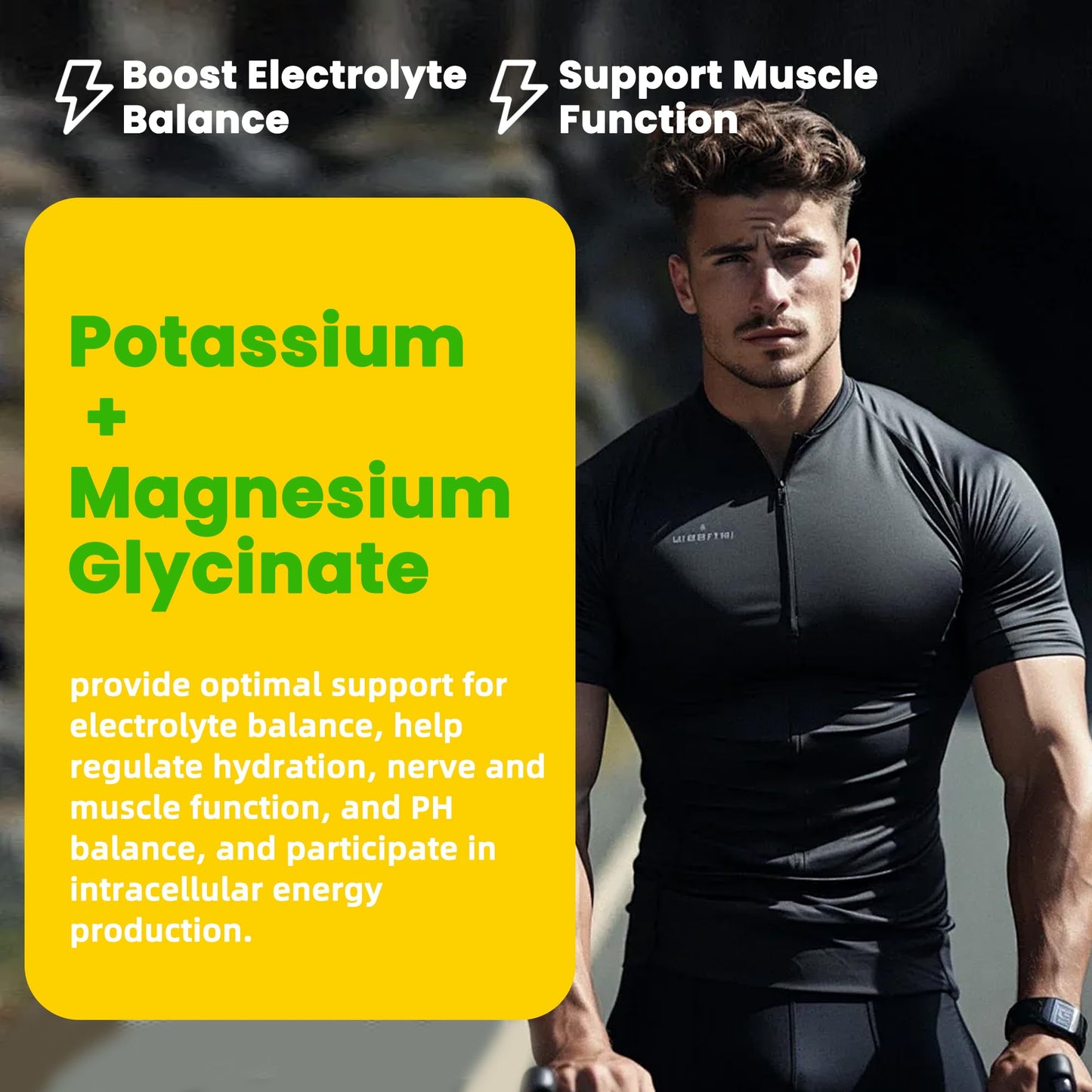 Potassium Magnesium Gummies – Magnesium Glycinate, D3, B6 (60 Gummies)