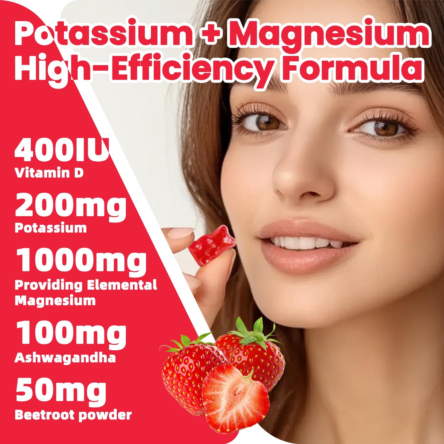 Potassium Magnesium Gummies – Sugar-Free Electrolyte (60 Chews)