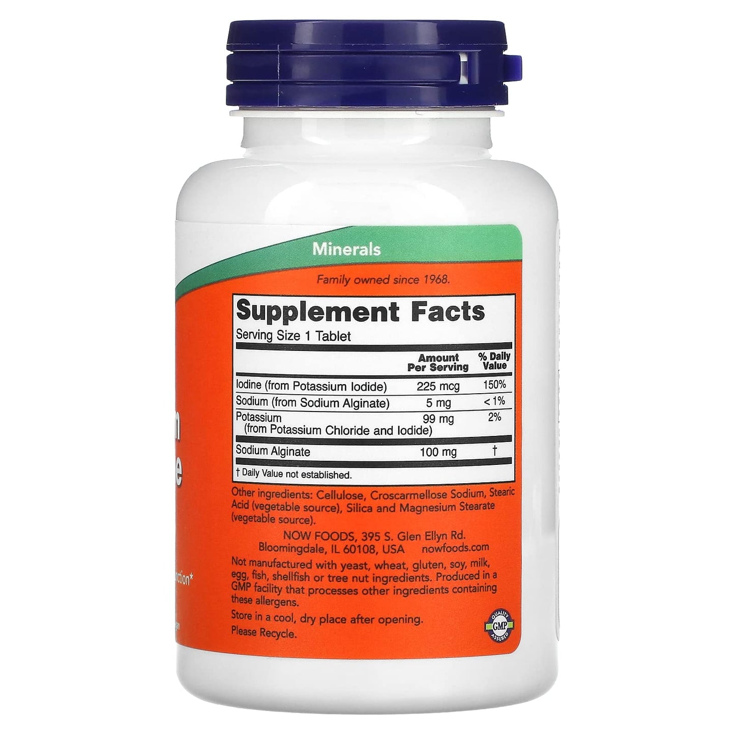 Potassium Plus Iodine 180 Tablets - Now Foods