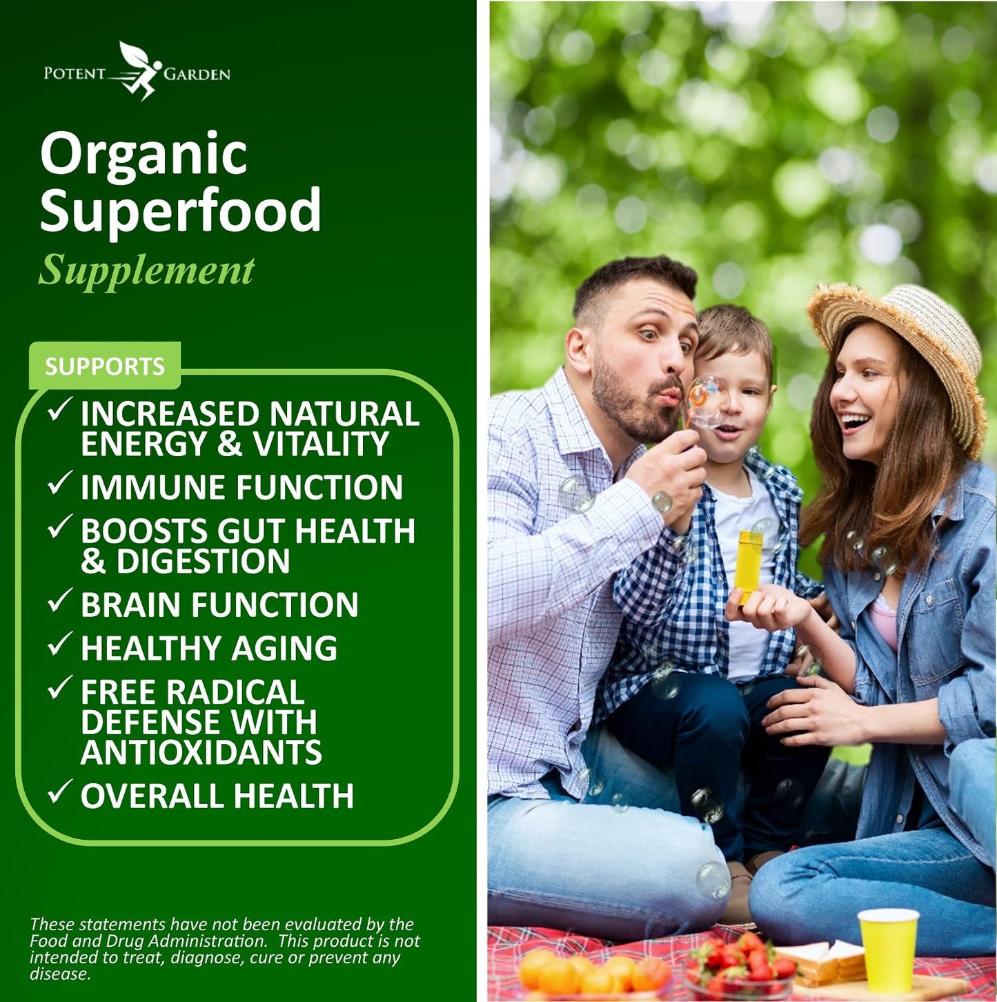 Potent Garden Organic Superfood Greens 2-Pack – 120 Ct