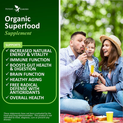 Potent Garden Organic Superfood Greens 2-Pack – 120 Ct