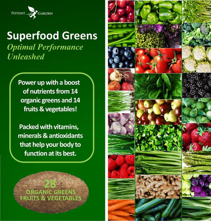 Potent Garden Organic Superfood Greens 2-Pack – 120 Ct
