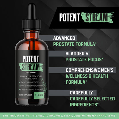 Potent Stream Drops – Official Potent Stream Drops for Men, 1 Month Supply