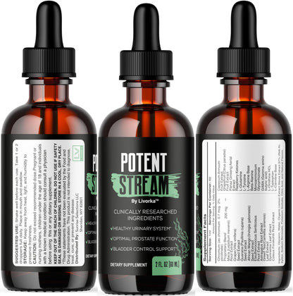 Potent Stream Drops – Official Potent Stream Drops for Men, 1 Month Supply