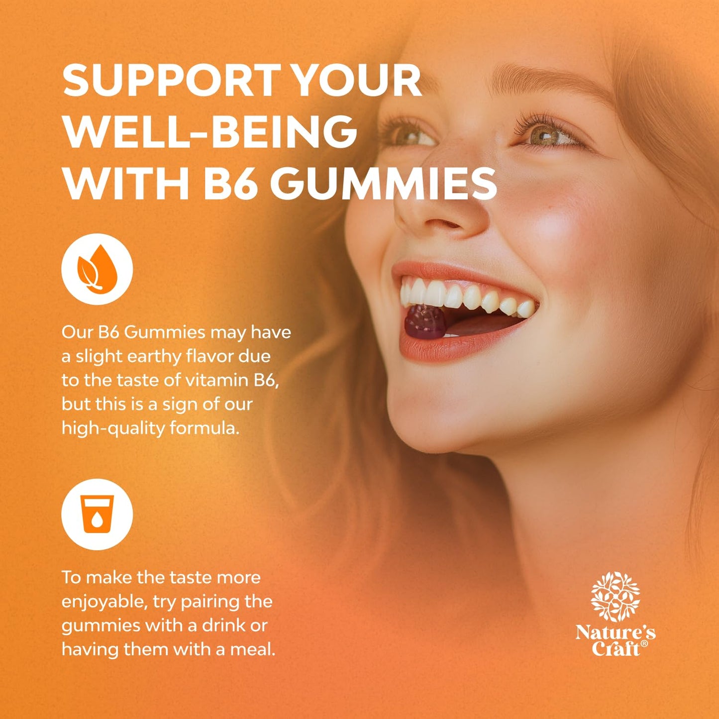 Potent Vitamin B6 Gummies for Adults – Vegan B6 (Pyridoxine) for Mood, Energy & Nervous System Support