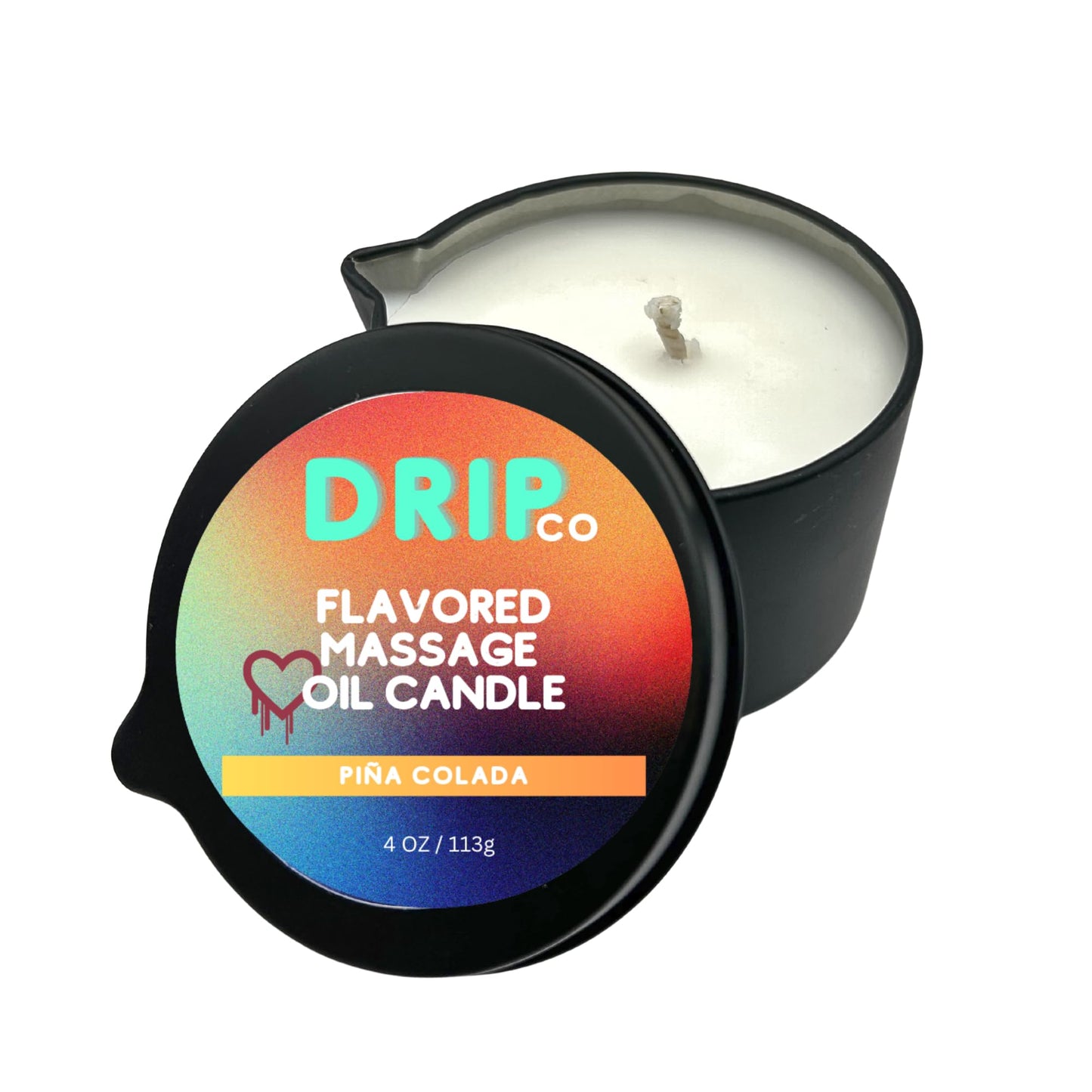 Pour Drip Massage Candle Pina Colada – Scented Soy Wax Massage & Aromatherapy