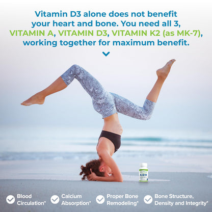 Power By Naturals ADK Vitamin Supplement 60 Capsules - High Potency A D3 K2 5000 IU