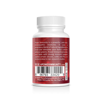 Power Immunity – Homeopathic Immune Booster, Maximum Strength, All Natural, Non-GMO, 100 Tablets
