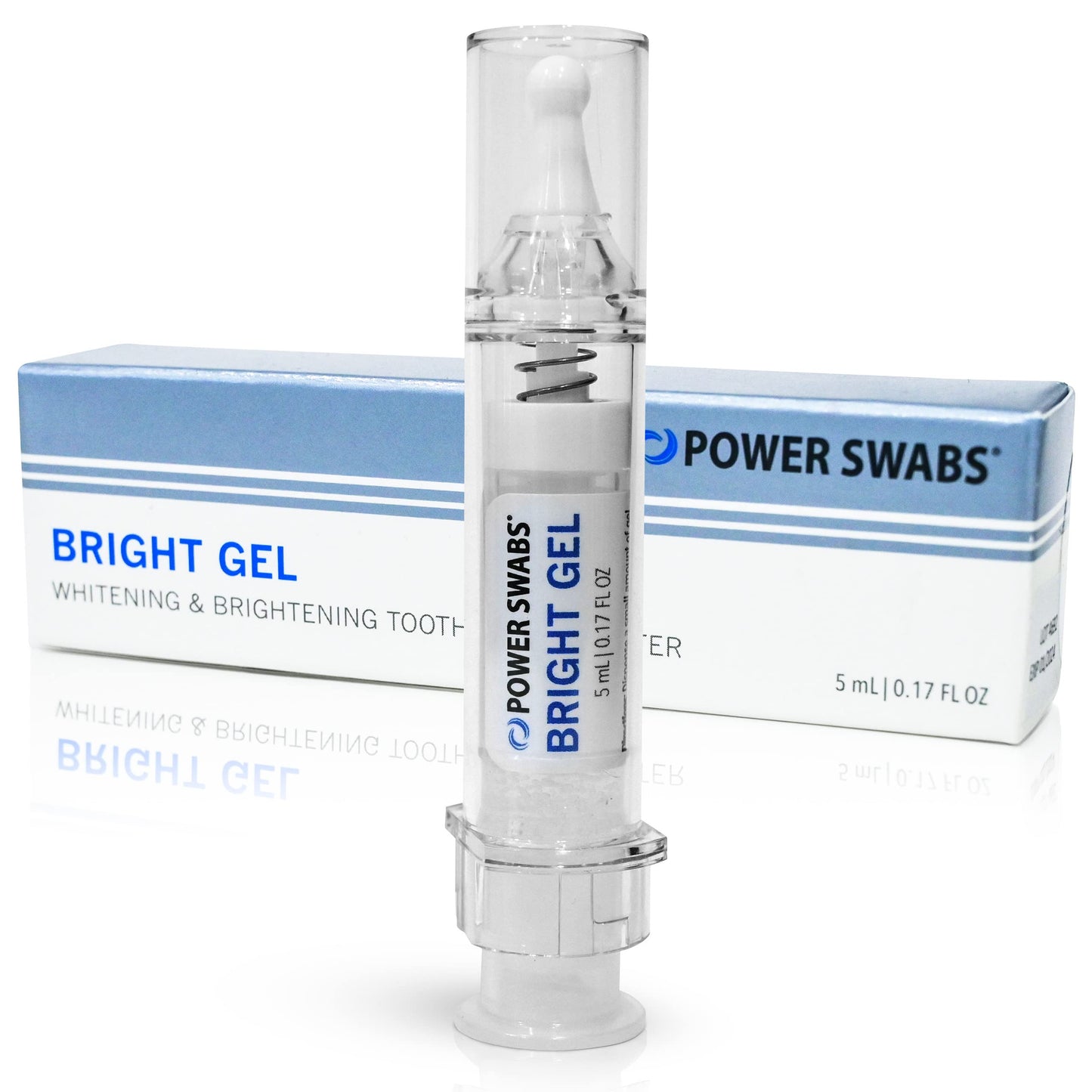Power Swabs Bright Gel – Dentist Formulated Teeth Whitening Gel (0.17 Fl Oz)
