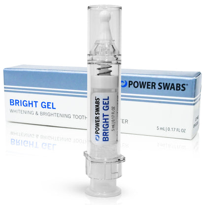 Power Swabs Bright Gel – Dentist Formulated Teeth Whitening Gel (0.17 Fl Oz)