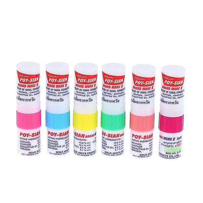 POY-SIAN Mark II Menthol Aromatherapy Nasal Inhaler – Pack of 6 | Natural Herbal Relief